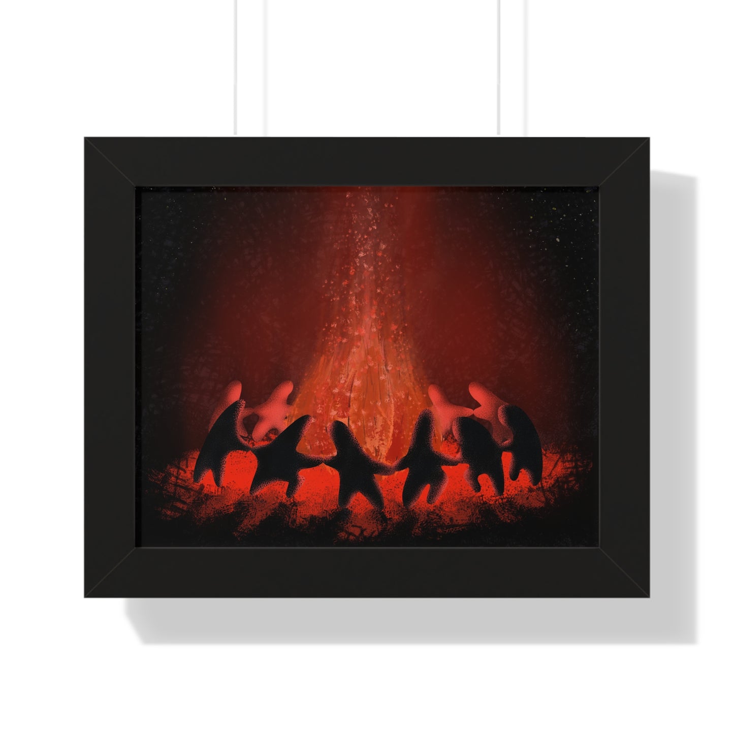 Night Dance — Campfire Ritual Framed Poster