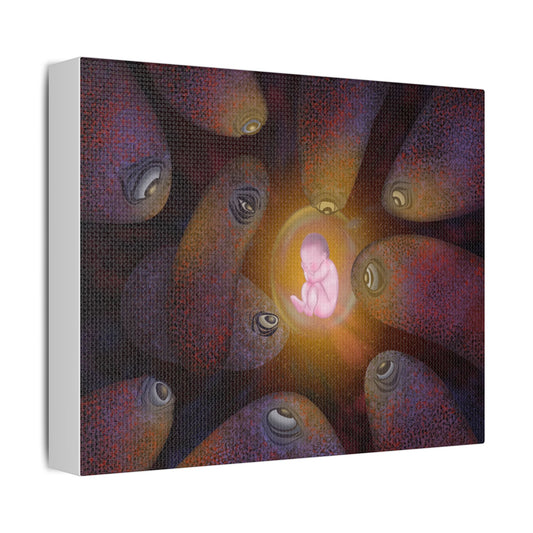Stretched Satin Canvas - 'Light of Life' Fetal Art Print