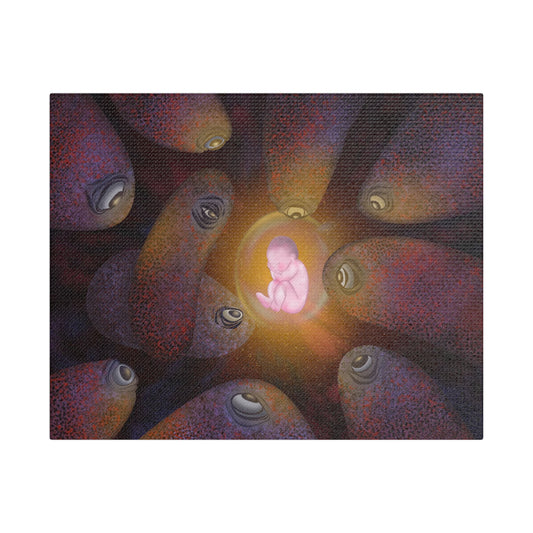 Stretched Satin Canvas - 'Light of Life' Fetal Art Print