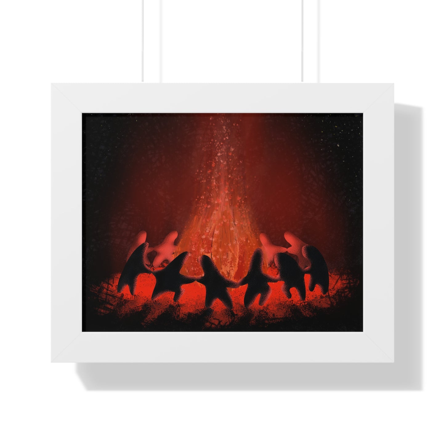 Night Dance — Campfire Ritual Framed Poster