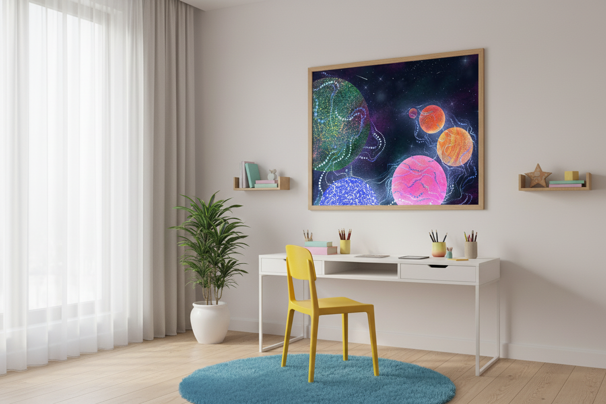 Space Waves — mockup in modern interior