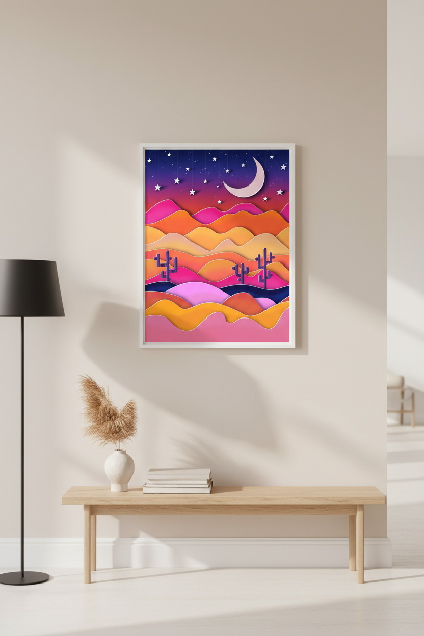 Desert Dreams — framed art print mockup