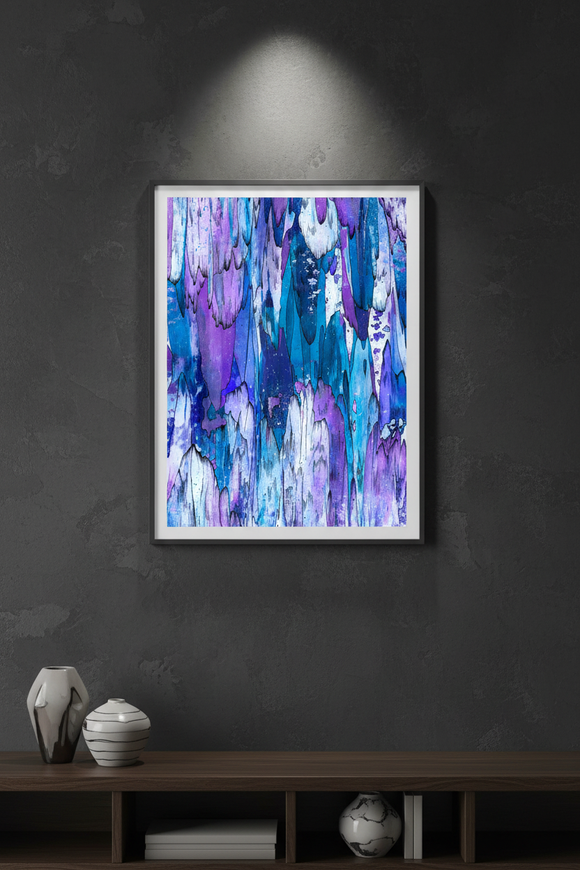 Mockup — Crystal Cave Art Print