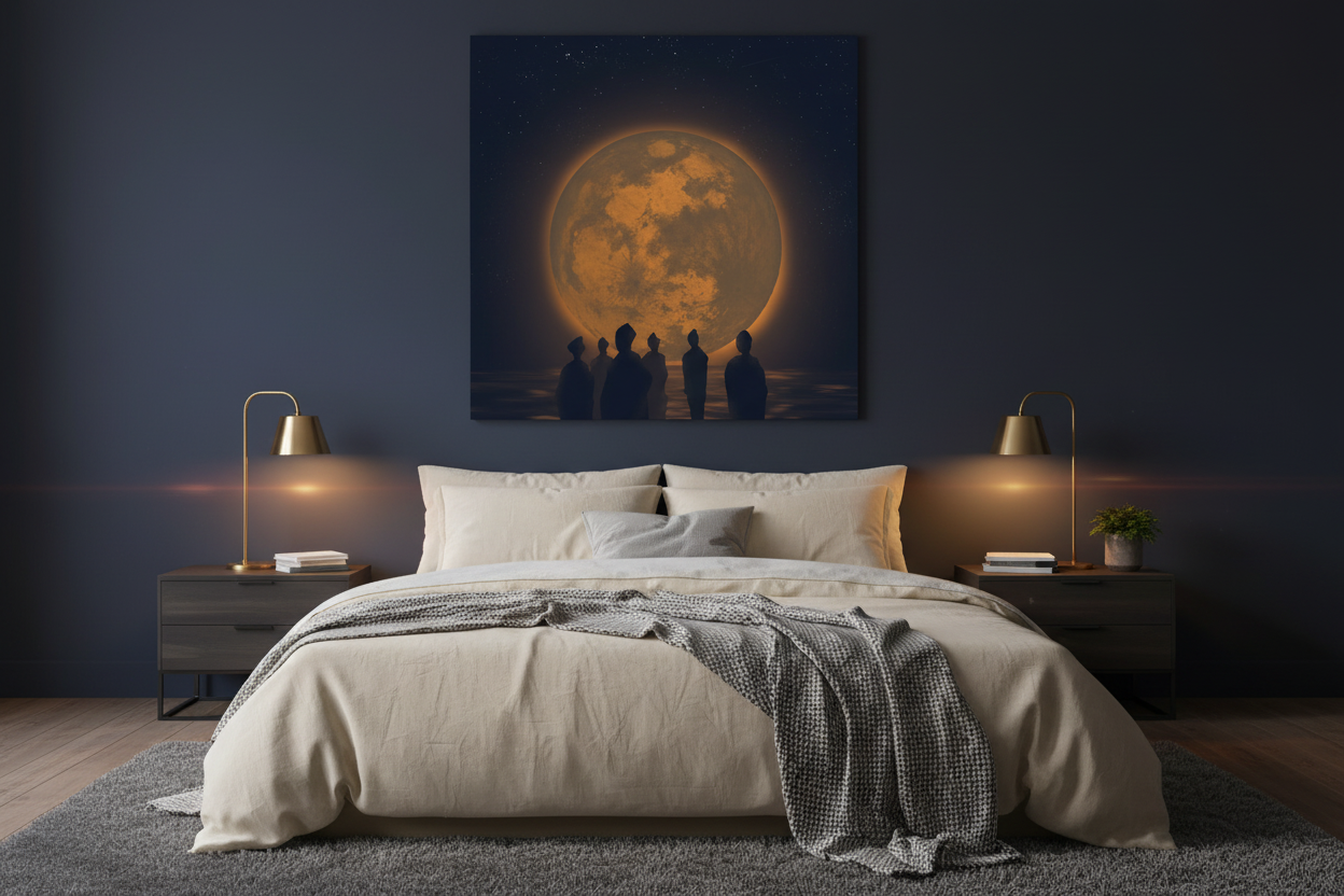 Tales of the Moon — мокап в спальне